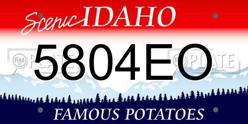 5804EO Idaho License Plate