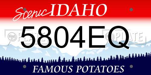 5804EQ Idaho License Plate