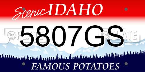 5807GS Idaho License Plate