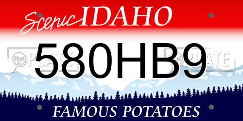 580HB9 Idaho License Plate