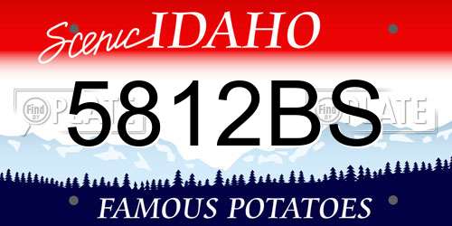5812BS Idaho License Plate