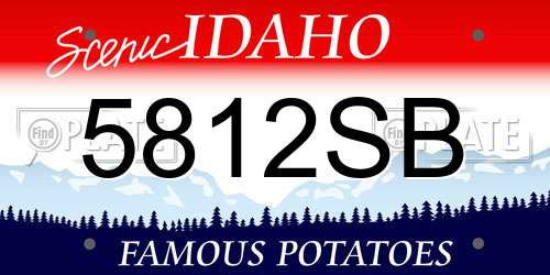 5812SB Idaho License Plate