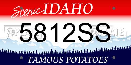5812SS Idaho License Plate