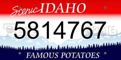 5814767 Idaho License Plate