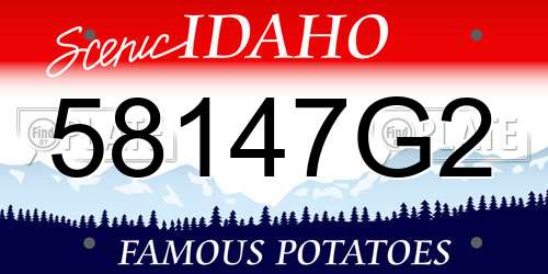 58147G2 Idaho License Plate