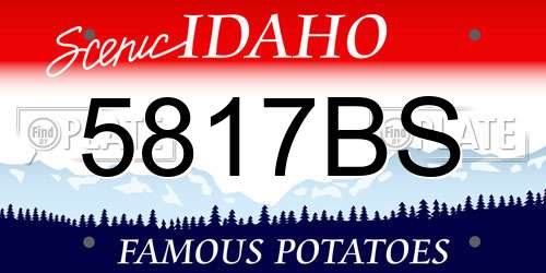 5817BS Idaho License Plate