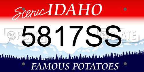 5817SS Idaho License Plate