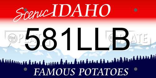 581LLB Idaho License Plate