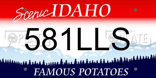 581LLS Idaho License Plate