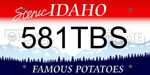 581TBS Idaho License Plate
