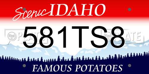581TS8 Idaho License Plate