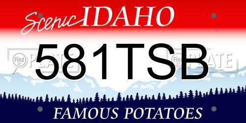 581TSB Idaho License Plate