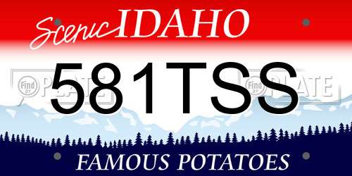 581TSS Idaho License Plate