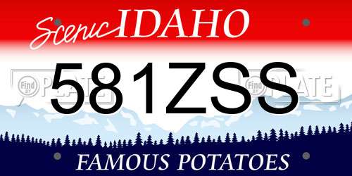 581ZSS Idaho License Plate