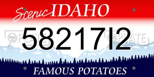 58217I2 Idaho License Plate