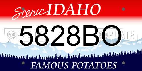 5828BO Idaho License Plate