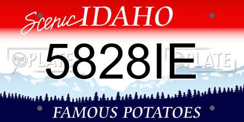 5828IE Idaho License Plate