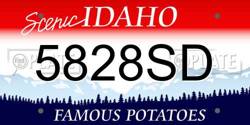 5828SD Idaho License Plate