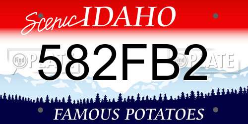582FB2 Idaho License Plate