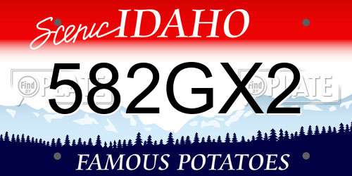 582GX2 Idaho License Plate