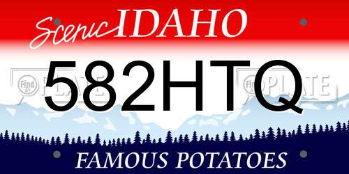582HTQ Idaho License Plate