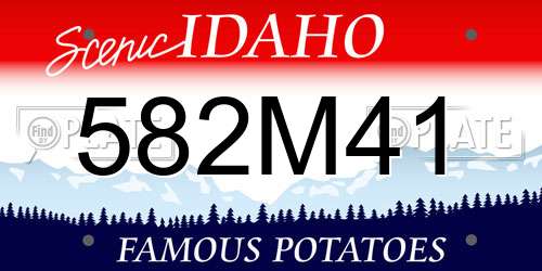582M41 Idaho License Plate