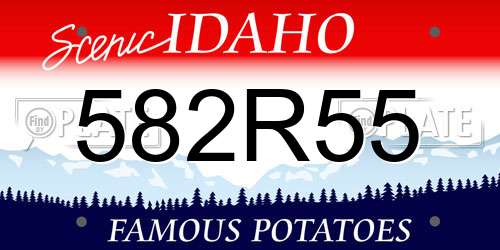 582R55 Idaho License Plate