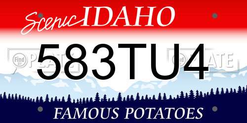 583TU4 Idaho License Plate