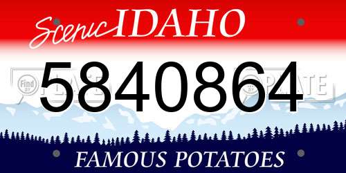 5840864 Idaho License Plate