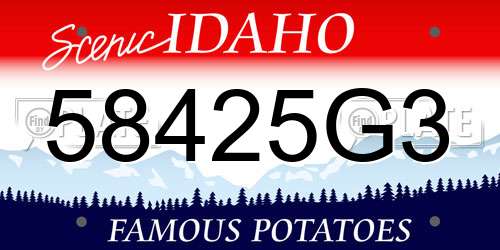 58425G3 Idaho License Plate