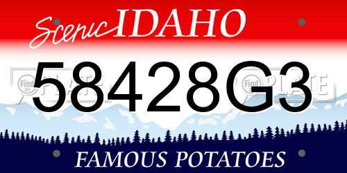 58428G3 Idaho License Plate