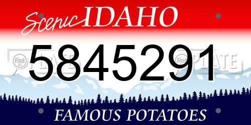 5845291 Idaho License Plate