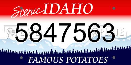 5847563 Idaho License Plate