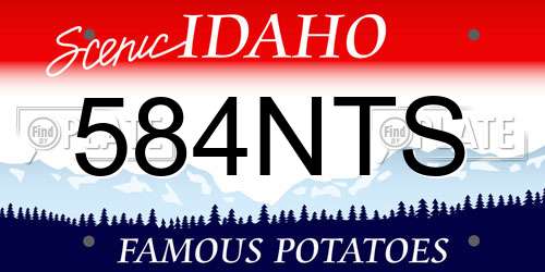 584NTS Idaho License Plate