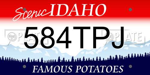 584TPJ Idaho License Plate