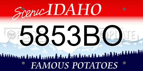 5853BO Idaho License Plate