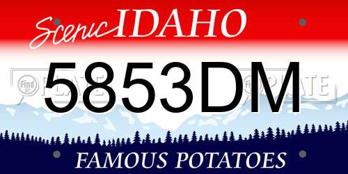 5853DM Idaho License Plate