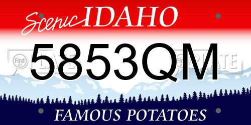 5853QM Idaho License Plate