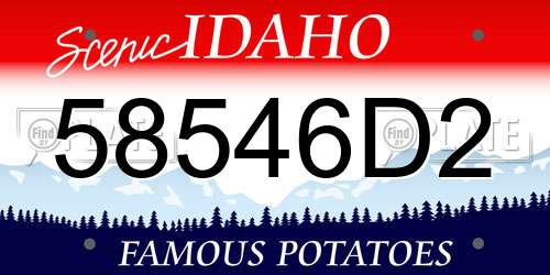 58546D2 Idaho License Plate