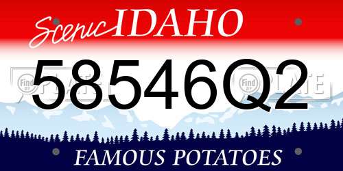 58546Q2 Idaho License Plate