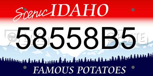 58558B5 Idaho License Plate