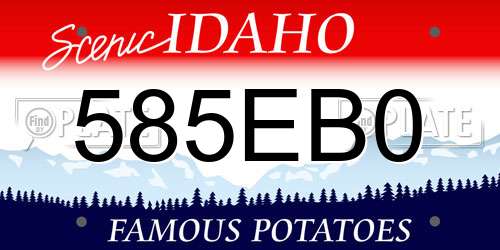 585EB0 Idaho License Plate