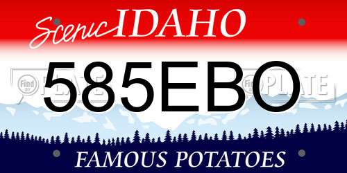 585EBO Idaho License Plate