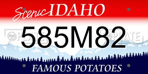 585M82 Idaho License Plate