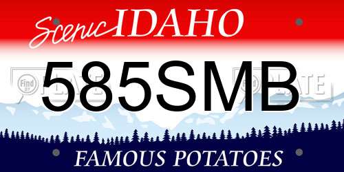 585SMB Idaho License Plate