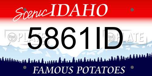 5861ID Idaho License Plate