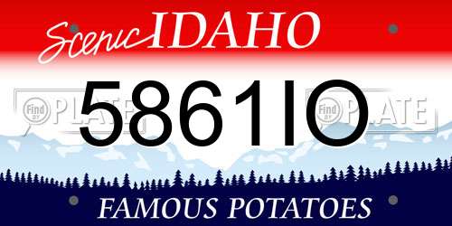 5861IO Idaho License Plate