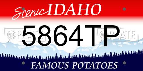 5864TP Idaho License Plate