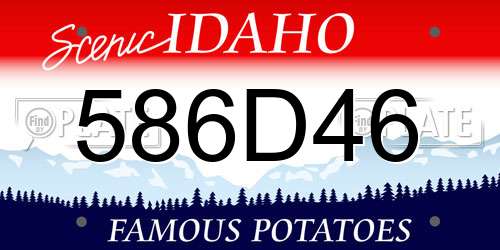 586D46 Idaho License Plate