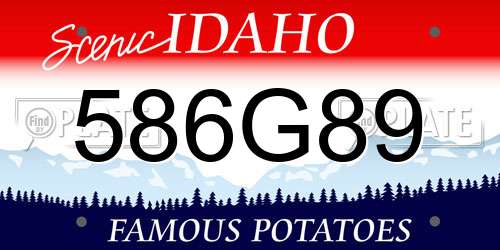 586G89 Idaho License Plate